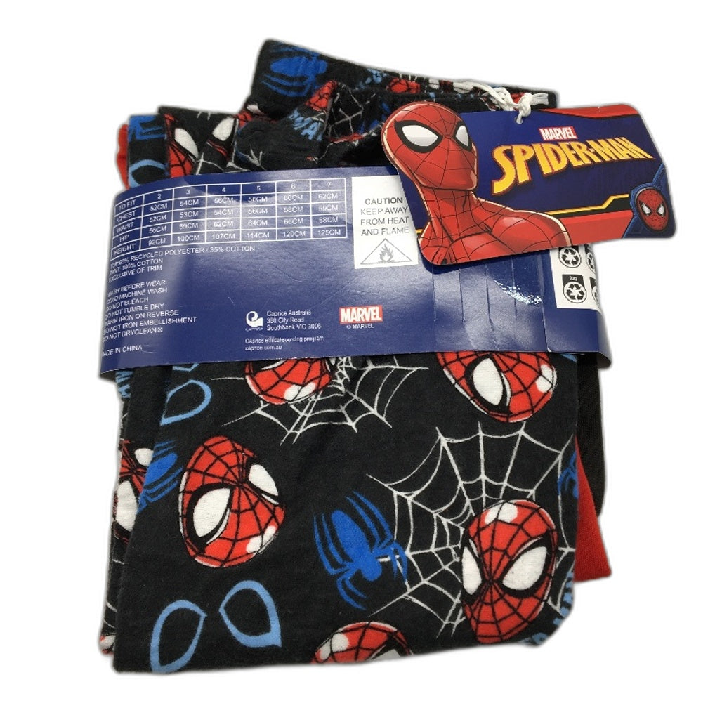 Marvel Spiderman Long Sleeve PJ Set & Stationary Backpack Set Kids Size 4 NEW