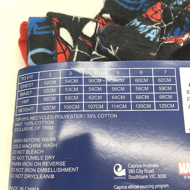 Marvel Spiderman Long Sleeve PJ Set & Stationary Backpack Set Kids Size 4 NEW