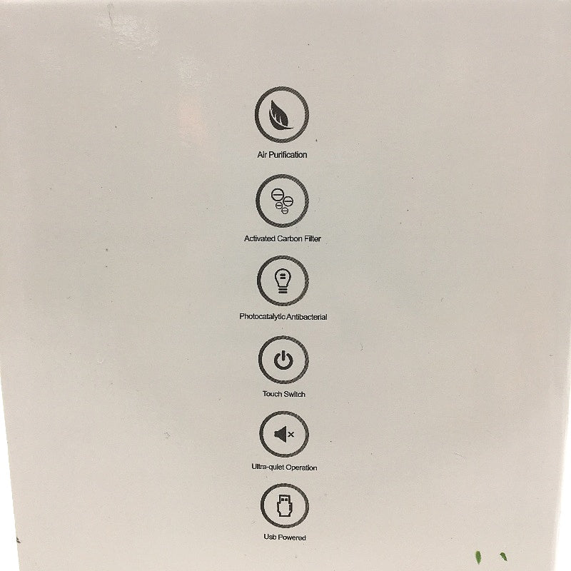 Mini Desktop Touch Style 360 Degrees Nighttime UV Purple Light USB Air Purifier