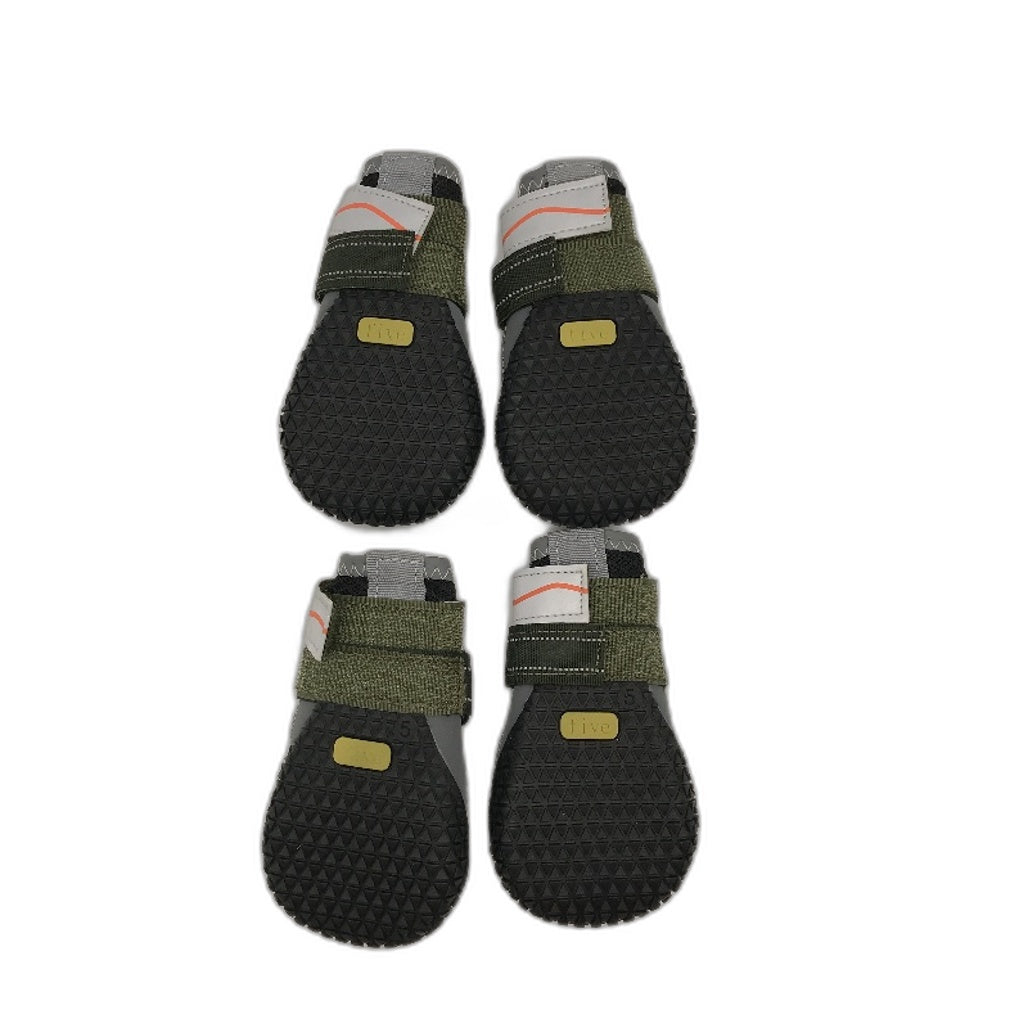 SlowTon Waterproof Adjustable Non-Slip Dog Boots With Reflective Strip Size 5