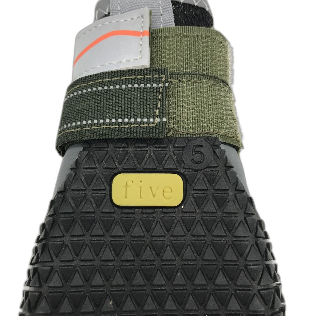 SlowTon Waterproof Adjustable Non-Slip Dog Boots With Reflective Strip Size 5