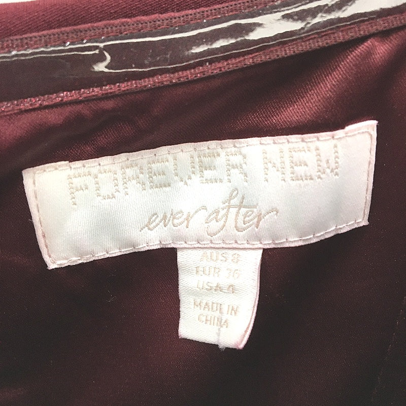 Forever New Burgundy Mermaid Cut Classy Formal Maxi Dress Ladies Size AU 8 NEW
