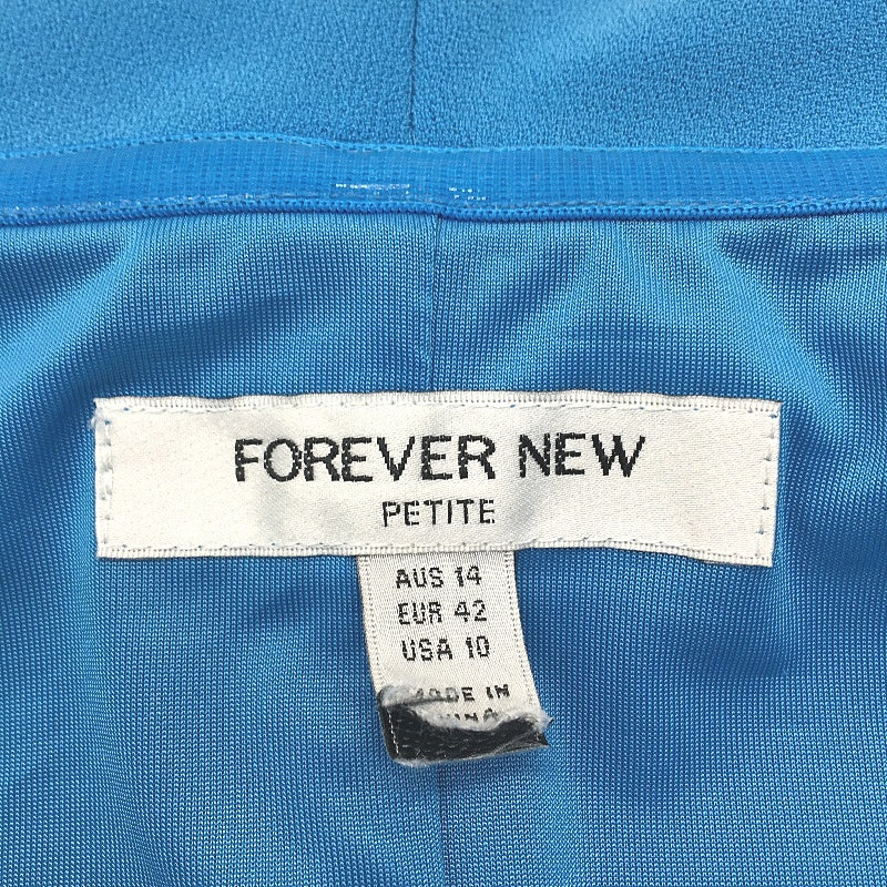 Forever New Blue Bodycon Off-Shoulder Split Mini Dress Ladies Size AU 14 NEW