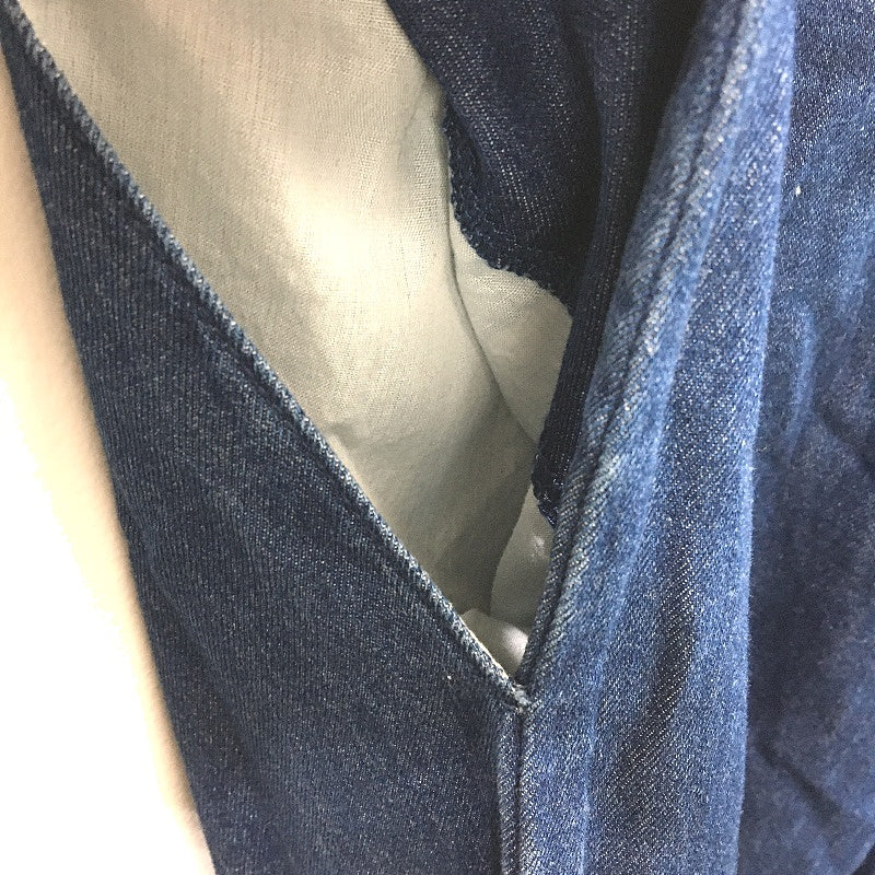 Forever New Dark Blue Denim Strapless Zip-Back Jumpsuit Ladies Size AU 10 NEW