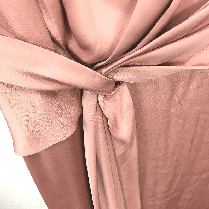 Forever New Rose Gold One-Shoulder Silky Twist Midi Dress Ladies Size AU 10 NEW