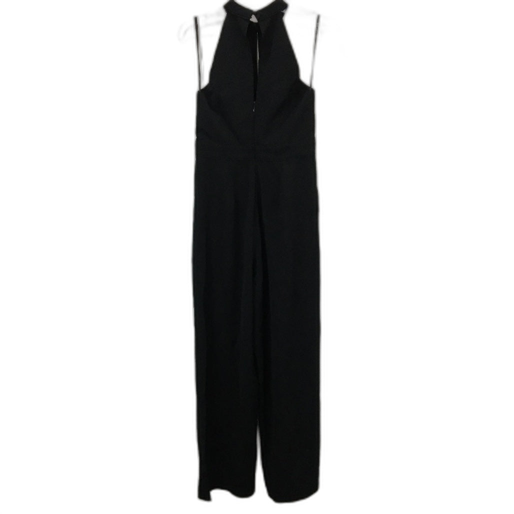 Ever New Black High Neck Plain Smooth Wide Leg Jumpsuit Ladies Size AU 8 NEW