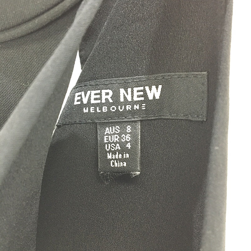 Ever New Black High Neck Plain Smooth Wide Leg Jumpsuit Ladies Size AU 8 NEW