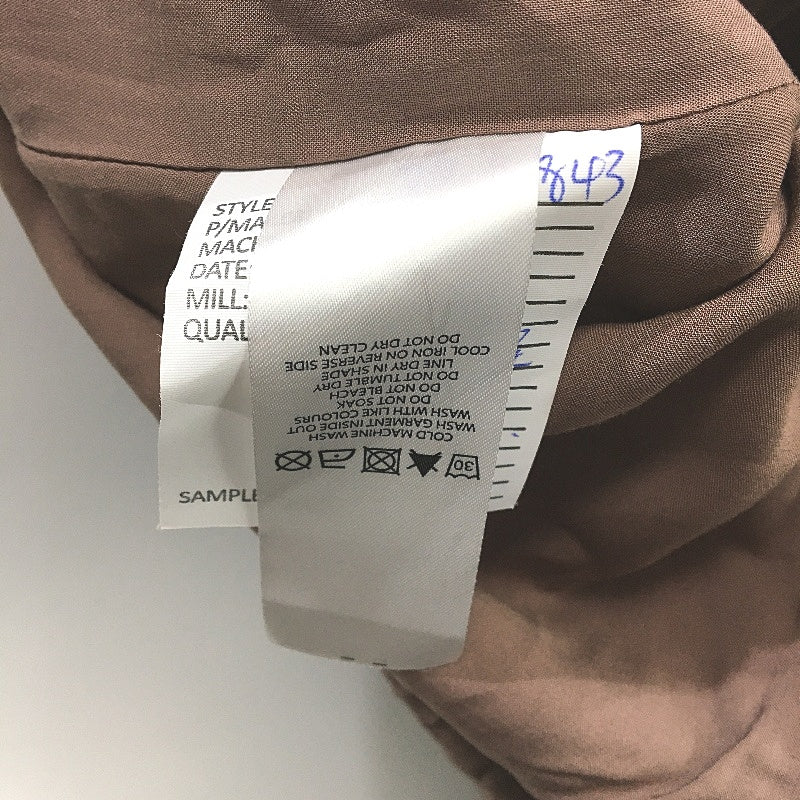 Forever New Brown Linen Floral Embroidered Trim Midi Dress Ladies Size AU 8 NEW