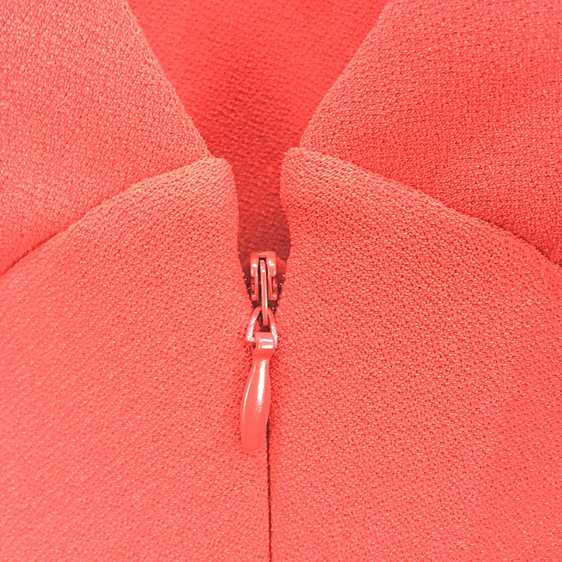 Forever New Red Plain Bodycon Split Zip-Back Midi Dress Ladies Size AU 14 NEW