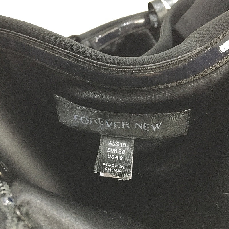 Forever New Black Off-Shoulder Plain Smooth Jumpsuit Ladies Size AU 10 NEW