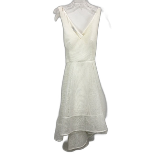 Forever New White Thick Mesh Cross Back A-Line Midi Dress Ladies Size AU 12 NEW