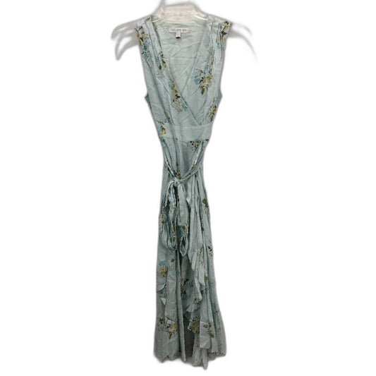 Forever New Blue Belted Flowy Floral Patterned Midi Dress Ladies Size AU 8 NEW