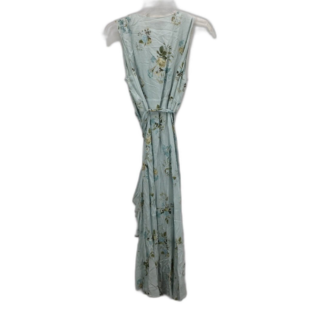 Forever New Blue Belted Flowy Floral Patterned Midi Dress Ladies Size AU 8 NEW