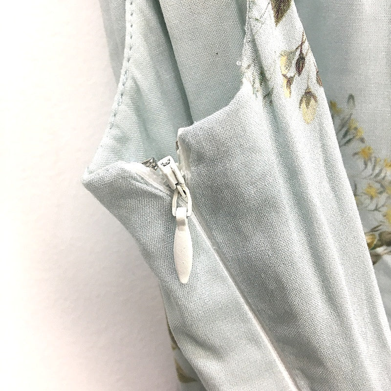 Forever New Blue Belted Flowy Floral Patterned Midi Dress Ladies Size AU 8 NEW