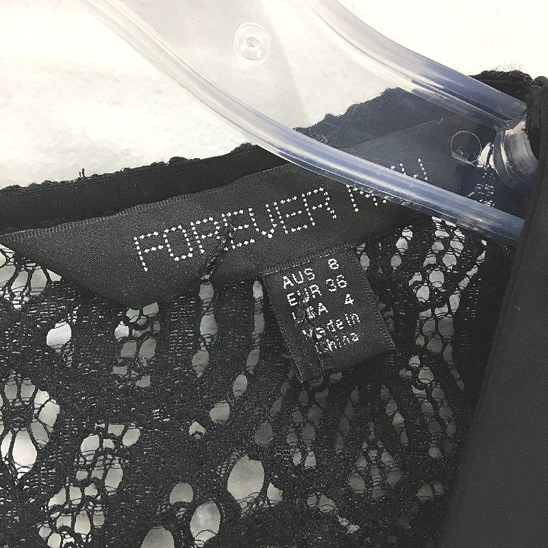 Forever New Black Embroidered Slim Leg Short Sleeve Jumpsuit Ladies Sz AU 8 NEW