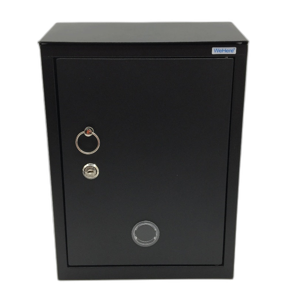 WeHere Smart Mailbox With Lock And Key Wall Mounted Black NEW