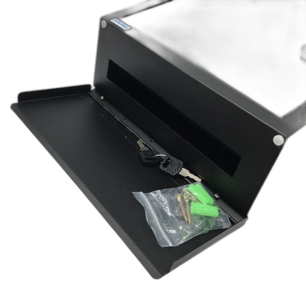 WeHere Smart Mailbox With Lock And Key Wall Mounted Black NEW