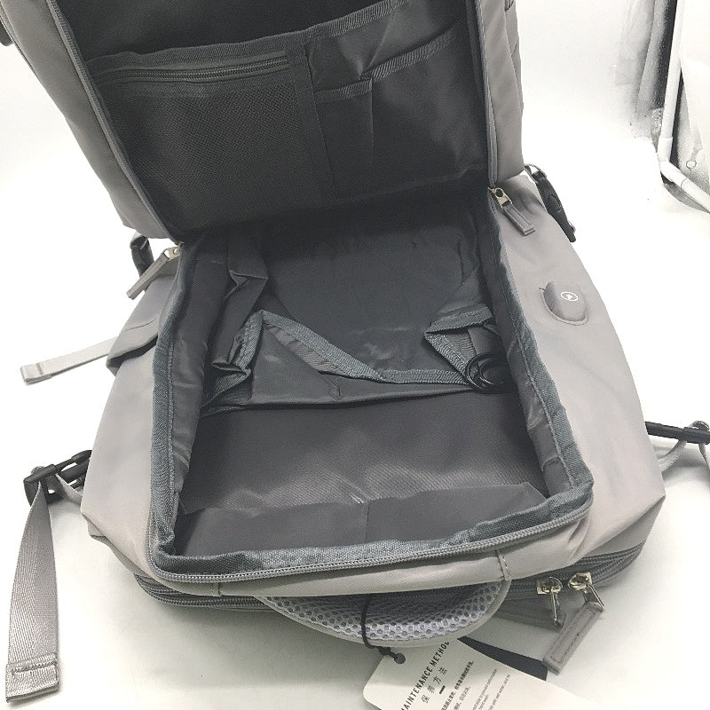 Outwalk Dark Grey Extra Large Travel Backpack USB Charging Port Multipocket NEW