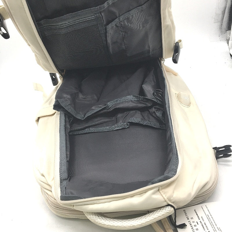 Outwalk Beige Extra Large Travel Backpack USB Charging Port Multipocket NEW