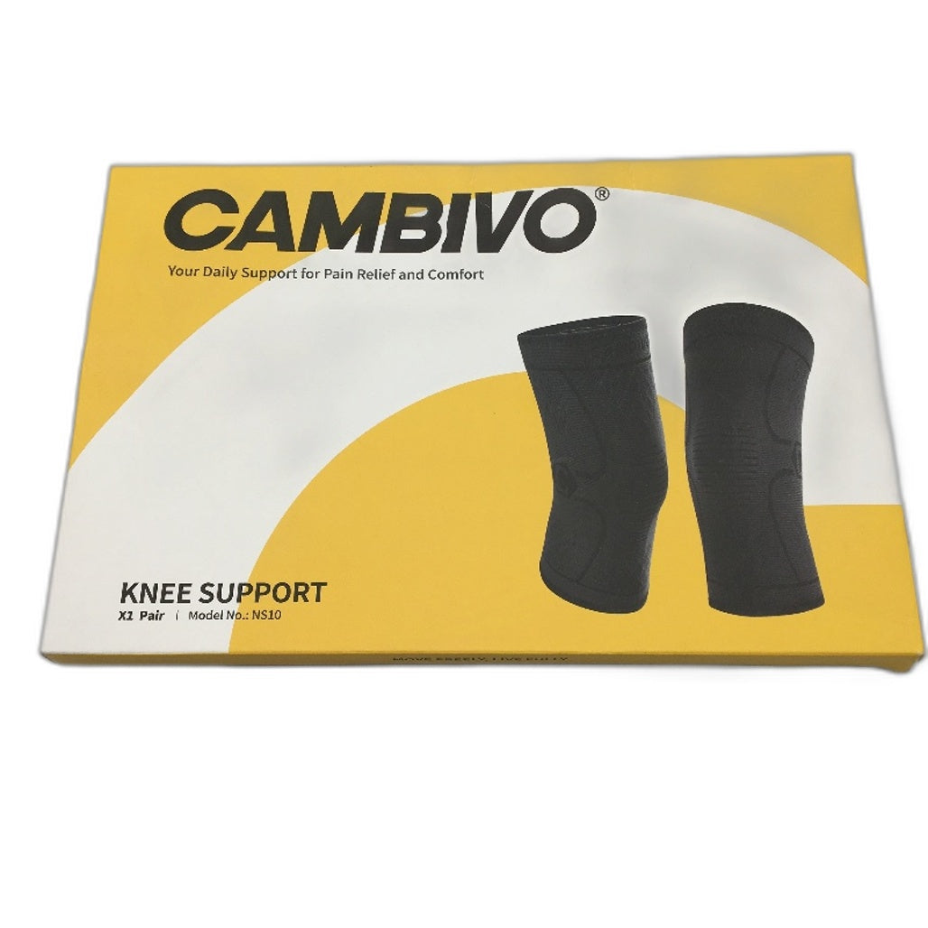 CAMBIVO 2 Pack Anti-Slip Sports Knee Compression Brace Support Size Large NEW
