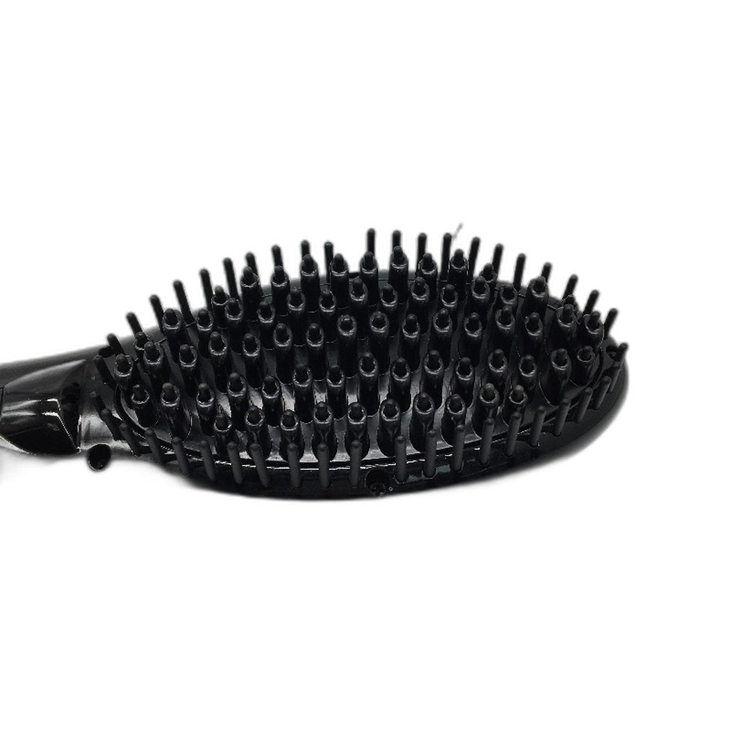 Heated Hair Straightener Brush Ceramic Coated Plate 360 Swivel Power Cord