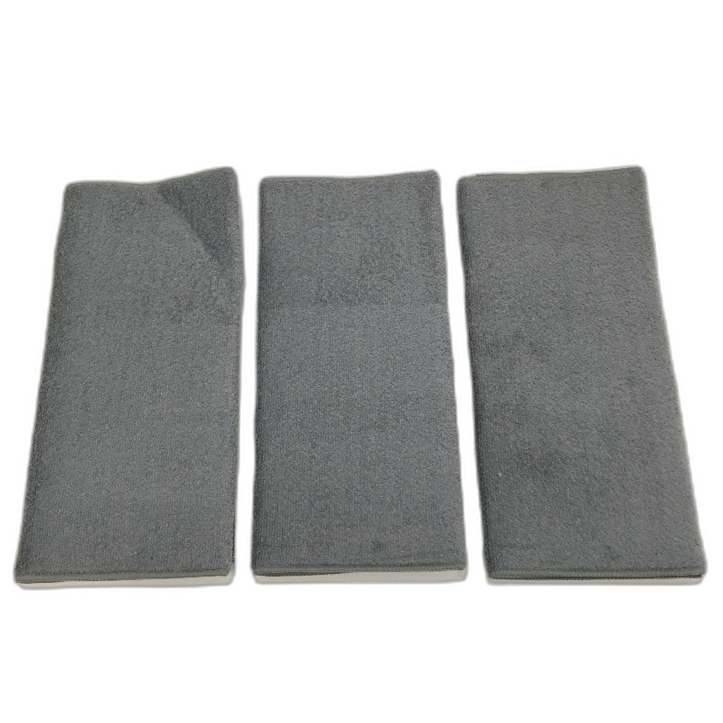 Microfibre 3 Pack Grey Reversible Cushioned Dish Drying Mats 38 x 50cm NEW
