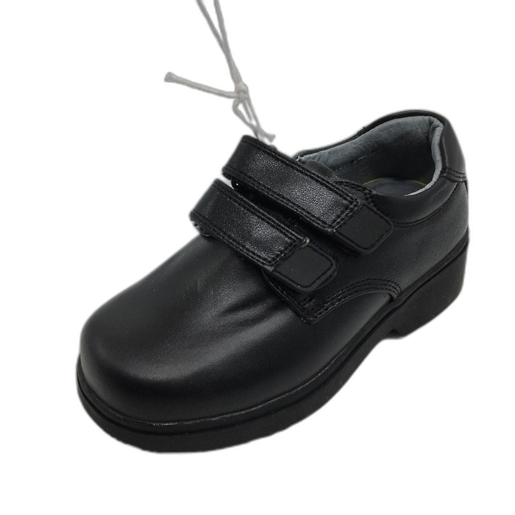 Lily & Dan Premium Leather Double Strap Black School Shoes Kids Size AU 10 NEW