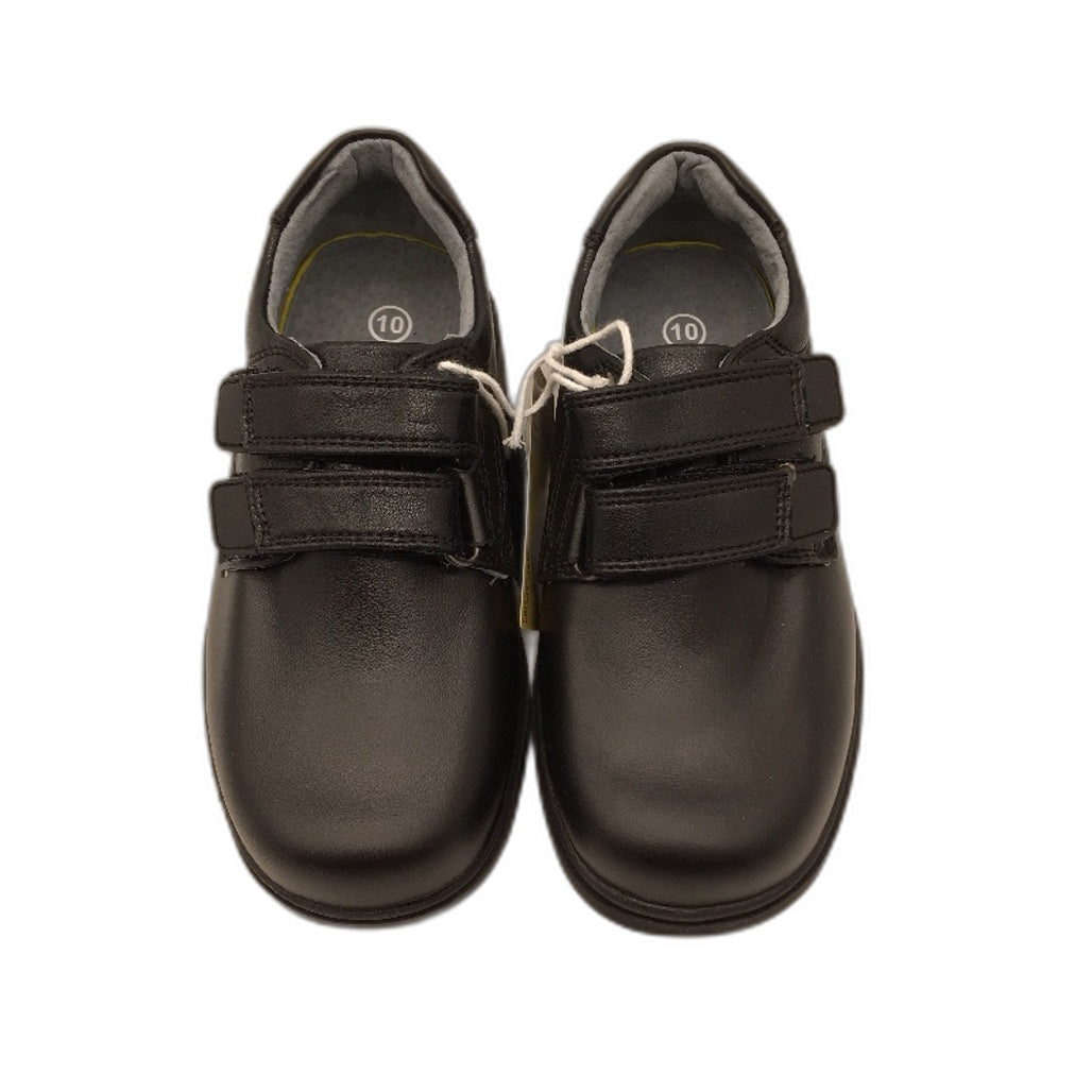 Lily & Dan Premium Leather Double Strap Black School Shoes Kids Size AU 10 NEW