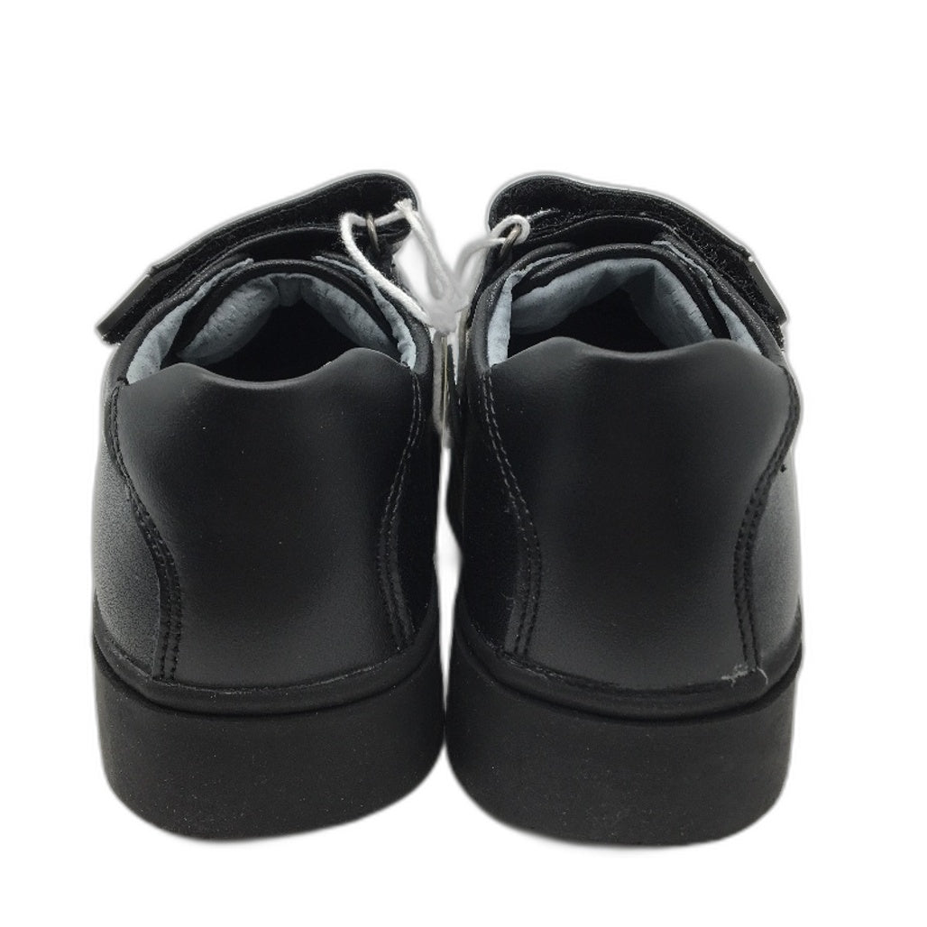 Lily & Dan Premium Leather Double Strap Black School Shoes Kids Size AU 10 NEW