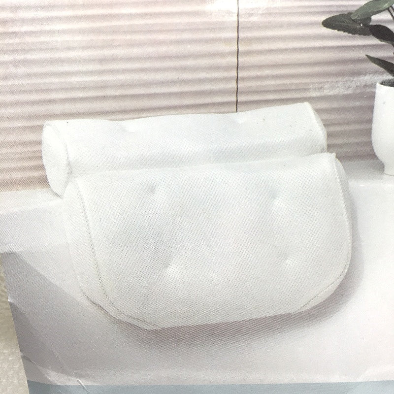 Kirkton House Breathable 3D Mesh White Fabric Quick Drying Bath Pillow NEW