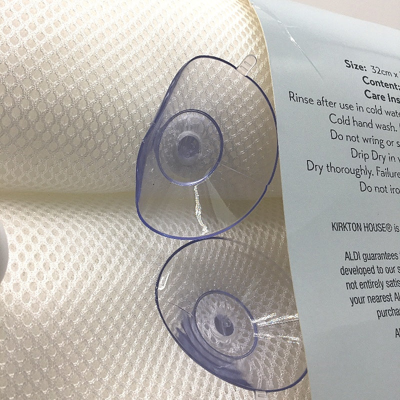 Kirkton House Breathable 3D Mesh White Fabric Quick Drying Bath Pillow NEW