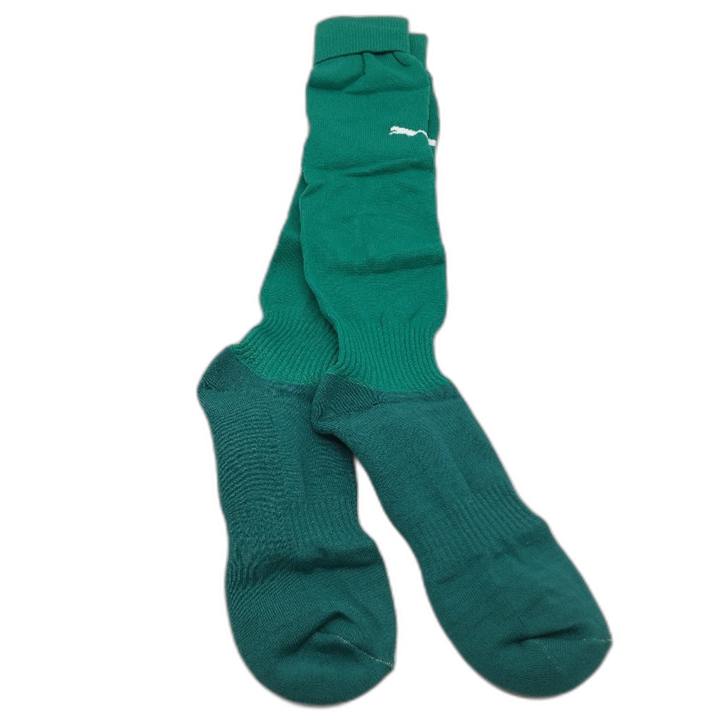 PUMA 2 Pack Green Team II Football Soccer High Socks Unisex Size 4 US 10-12 NEW