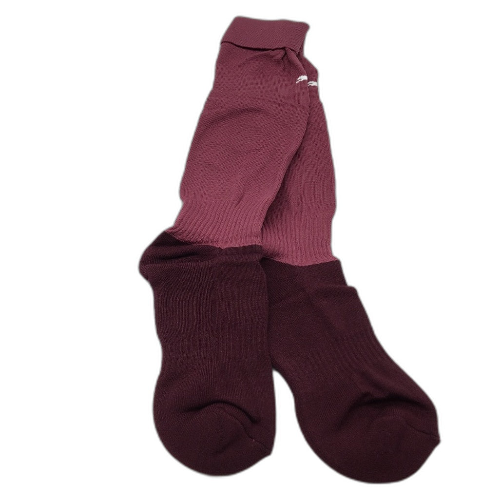 PUMA 2 Pack Magenta Plum Football Soccer High Socks Unisex Sz 2 US 3.5-6 NEW