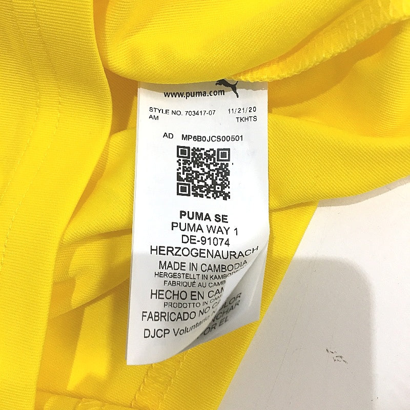 PUMA LIGA Jersey Cyber Yellow & Black Sports T Shirt Training Top Mens Size XS