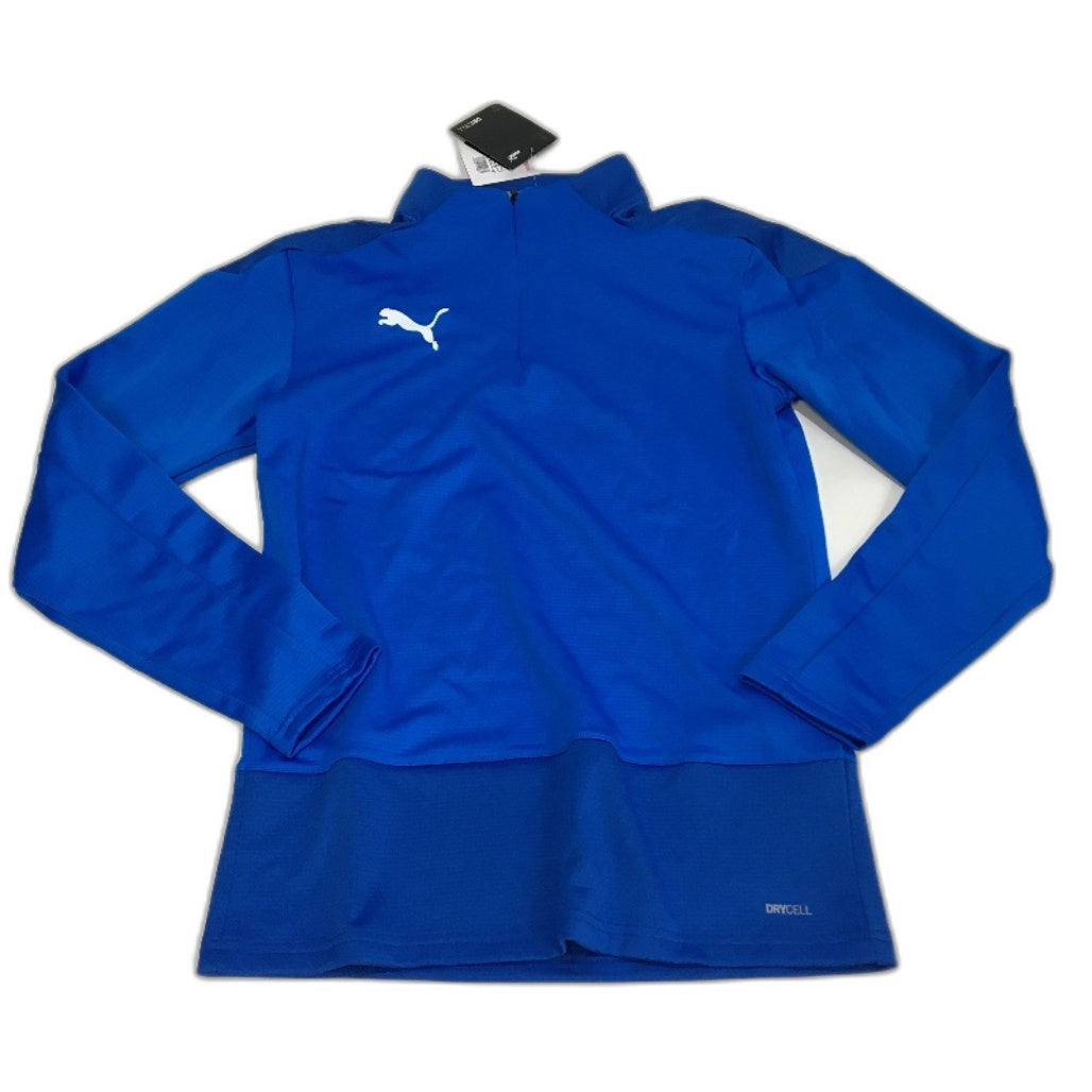 PUMA Blue Drycell TeamGoal 23 Training Quarter Zip Sports Jacket Mens Sz XS NEW