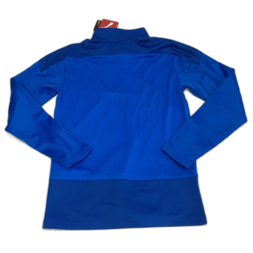 PUMA Blue Drycell TeamGoal 23 Training Quarter Zip Sports Jacket Mens Sz XS NEW