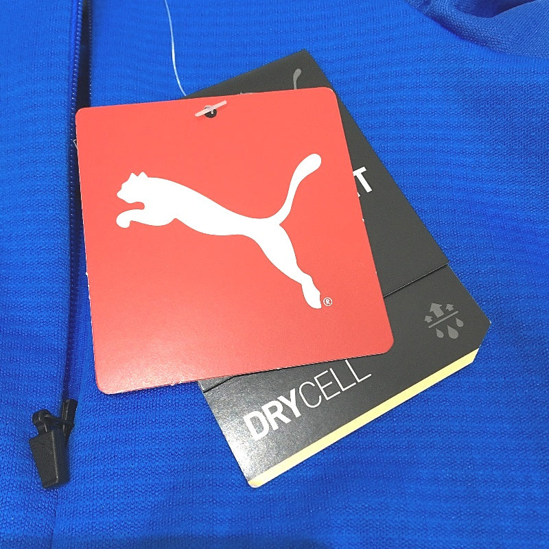 PUMA Blue Drycell TeamGoal 23 Training Quarter Zip Sports Jacket Mens Sz XS NEW