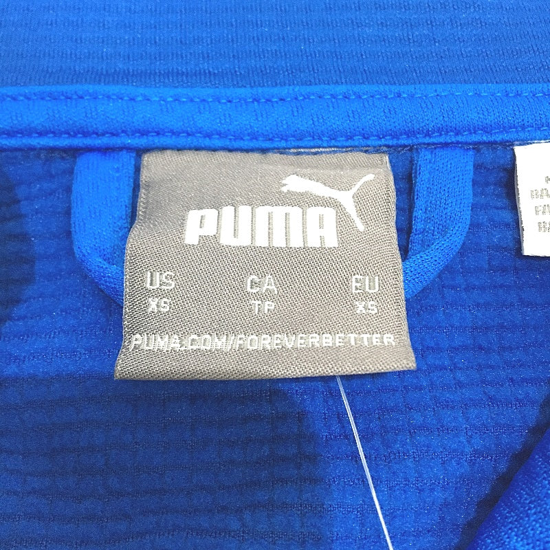 PUMA Blue Drycell TeamGoal 23 Training Quarter Zip Sports Jacket Mens Sz XS NEW