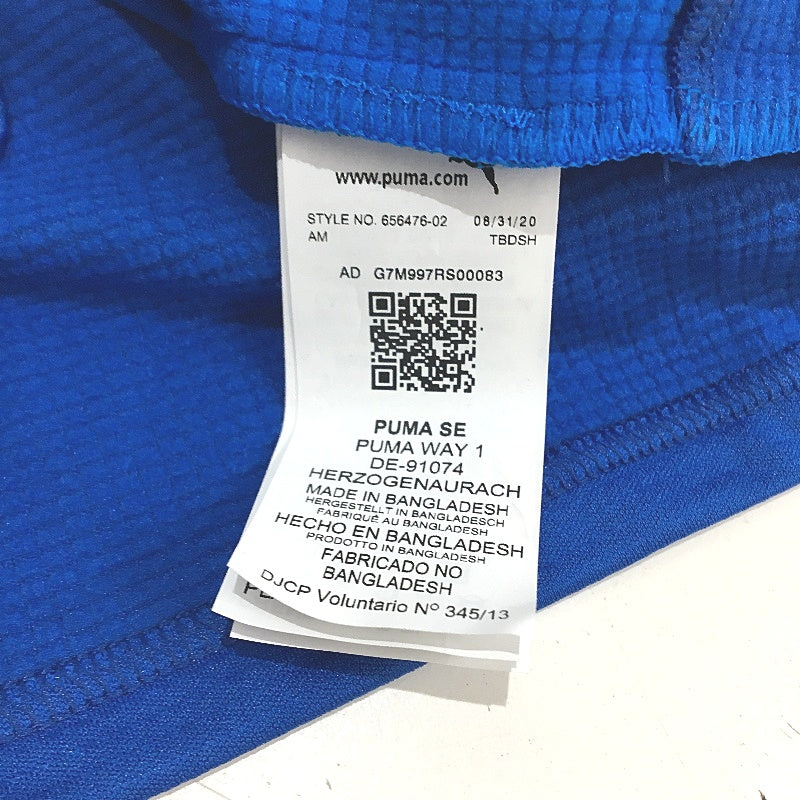 PUMA Blue Drycell TeamGoal 23 Training Quarter Zip Sports Jacket Mens Sz XS NEW