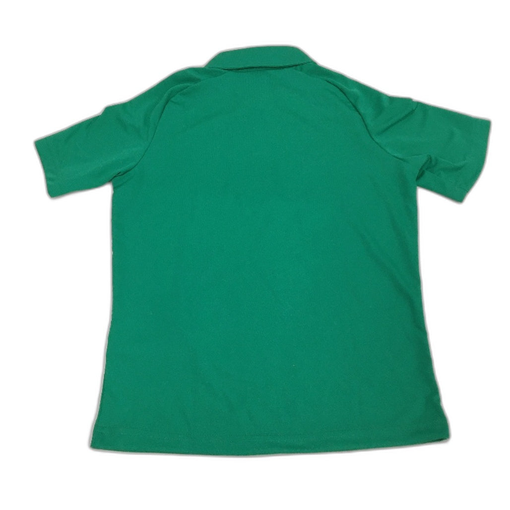 PUMA Green Drycell Short Sleeve Polo Shirt Kids Training Top Youth Size M 9-10Y
