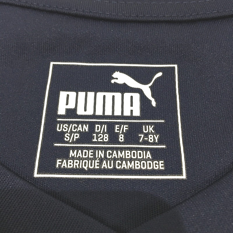 PUMA  Navy Jersey Core Junior Short Sleeve Training Sports Top Youth Size S 7-8Y