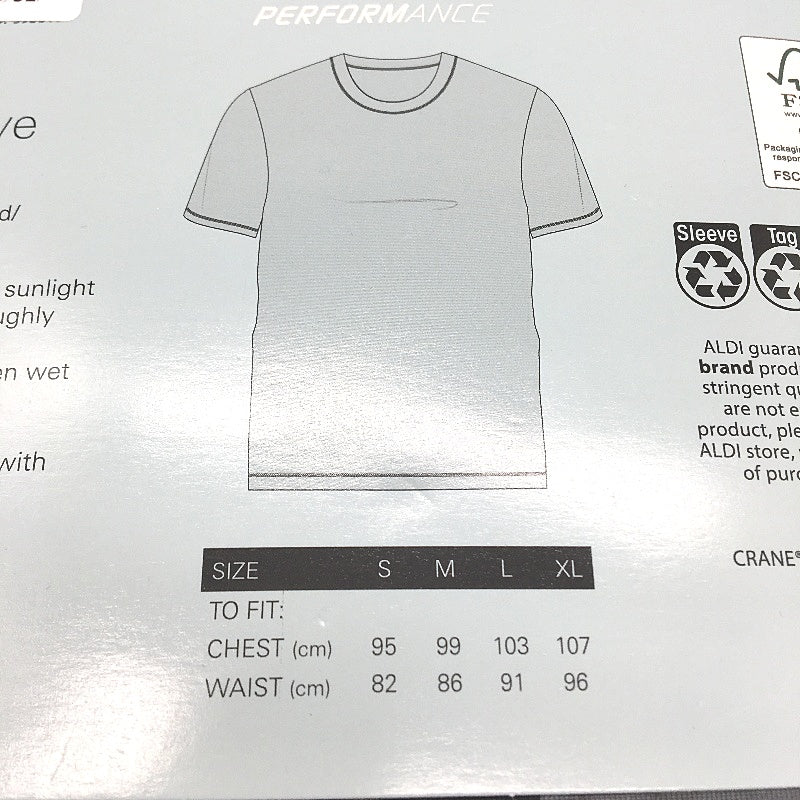 Crane Performance Grey Geo Pattern Short Sleeve Rash Vest Mens Sze XL NEW