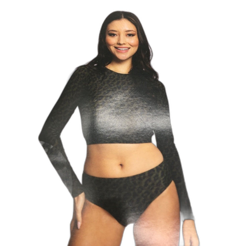 Crane Performance Black & Camo Rash Vest & Bikini Set Swimwear Ladies Sze L NEW