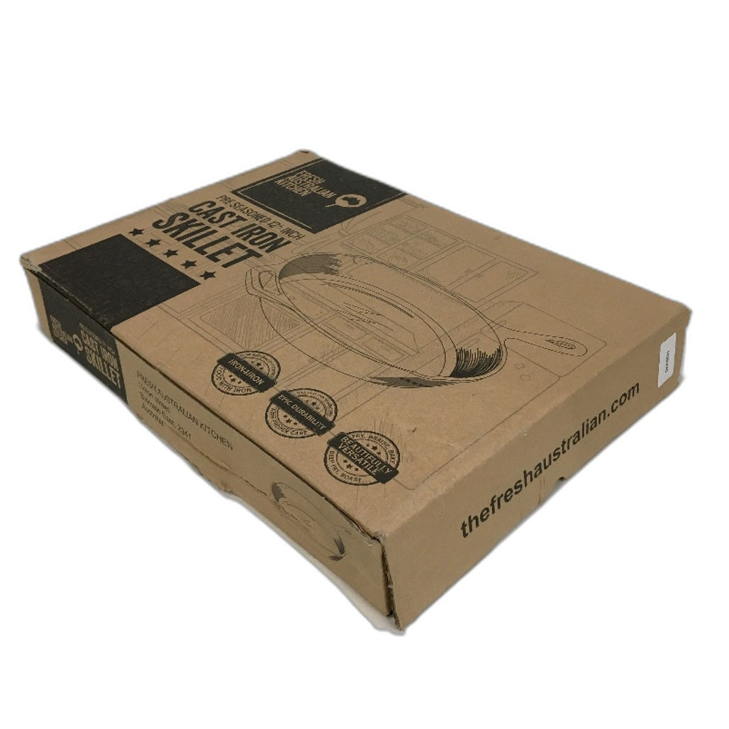 Fresh Australian Kitchen Pre-Seasoned Large Cast Iron Skillet Fry Pan 30cm NEW