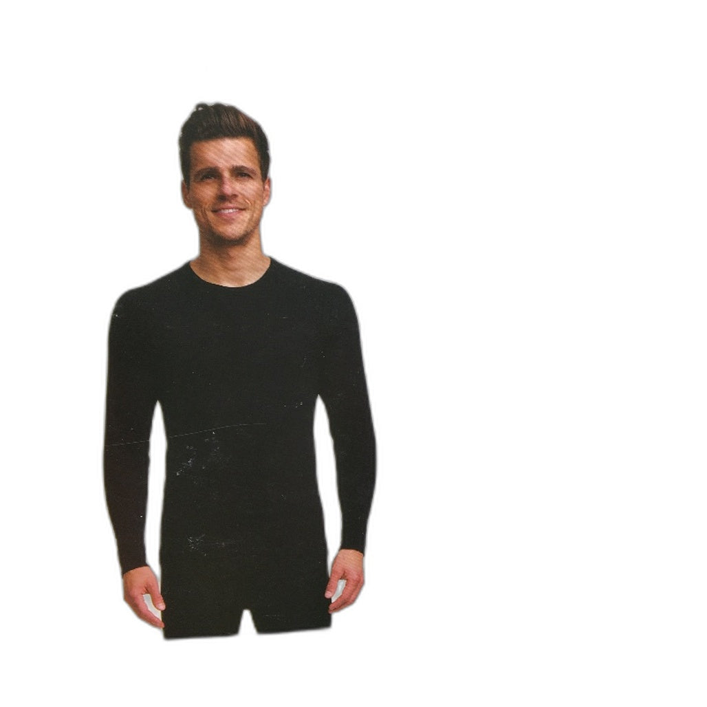Westbay Black Waffle Slim Fit Cotton Blend LSleeve Thermal Top Mens Size M NEW