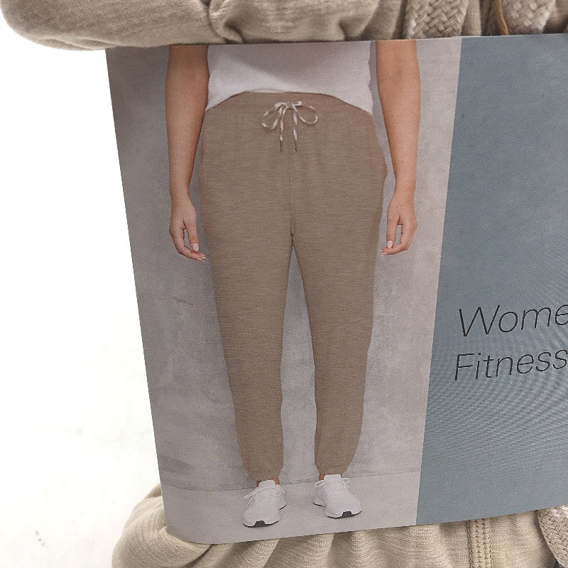 Crane Performance Womens Fitness Beige Lightweight Track Pants Size M NEW