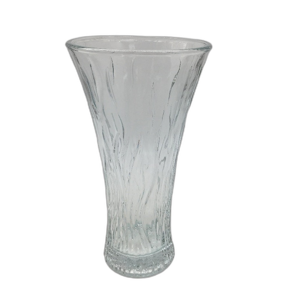 JASVIC 30cm Flame Style Cut Crystal Glass Large Tapered Vase NEW