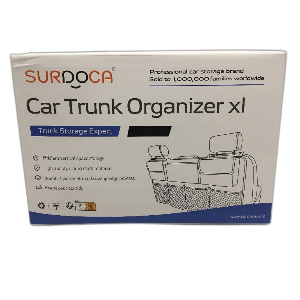 Surdoca Black XL 600D Oxford Strong Cloth Car Trunk Organiser Storage NEW