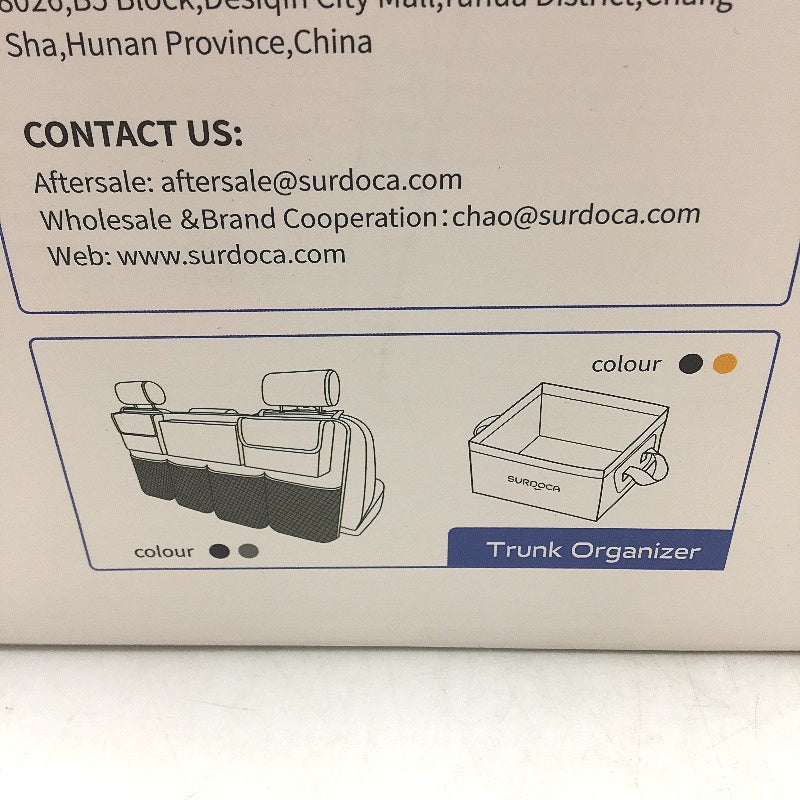 Surdoca Black XL 600D Oxford Strong Cloth Car Trunk Organiser Storage NEW