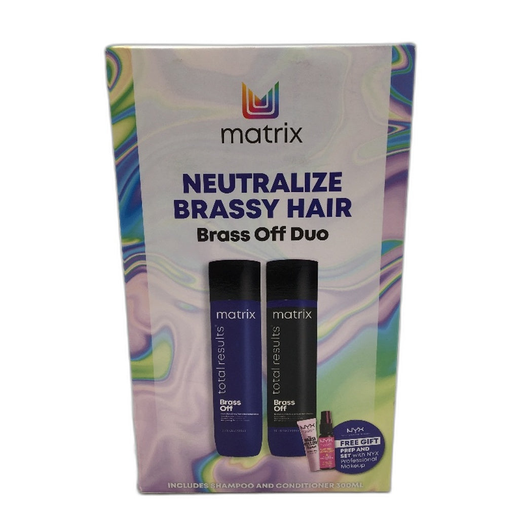 Matrix Neutralize Brassy Hair Brass Off Duo Pack Shampoo & Conditioner 300ml NEW